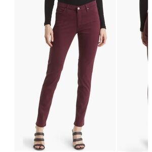 AG Burgundy Skinny Jeans